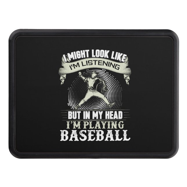 Baseball Baseball Bat Pitcher Gift Hitch Cover (Front)