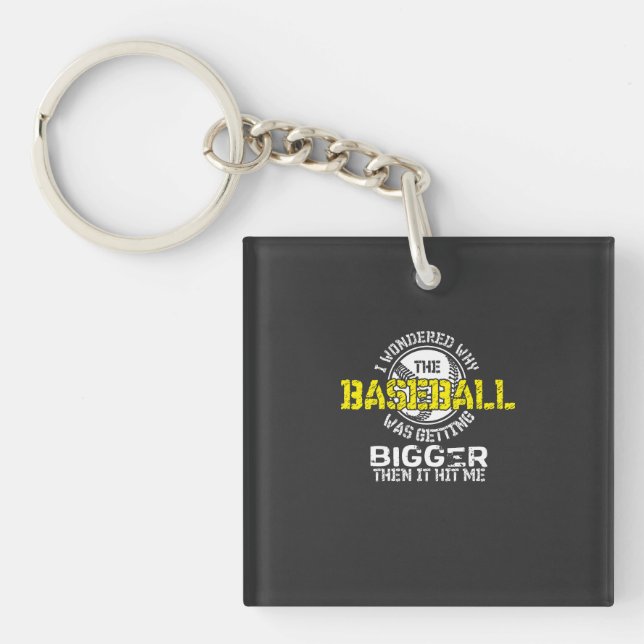 Baseball - Baseball Getting Bigger Keychain (Front)