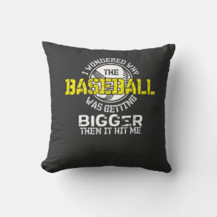 Baseball - Baseball Getting Bigger Throw Pillow