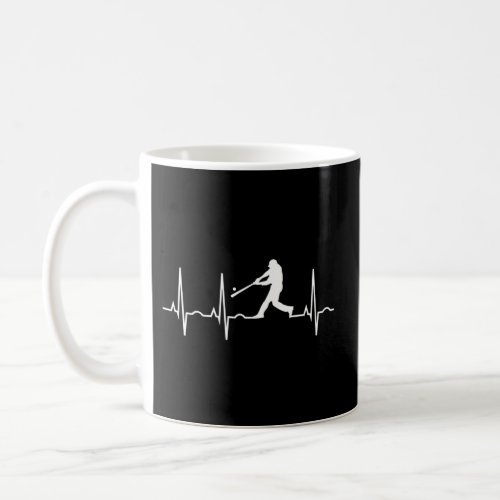 Baseball _ Baseball Player Heartbeat Coffee Mug