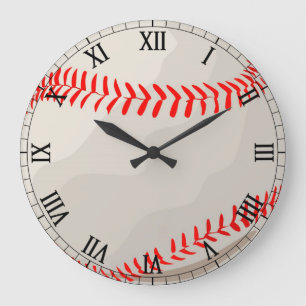 Baseball - Baseball Player Large Clock