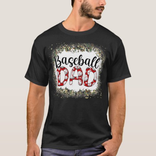 Baseball Basketball Football Dad Sports Camo T_Shirt