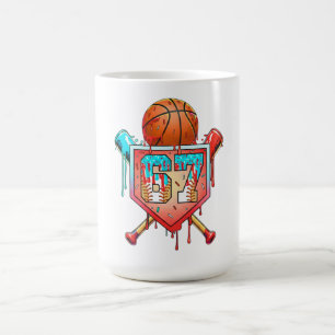 Baseball Basketball Jersey Number 67 Drip Sports Coffee Mug