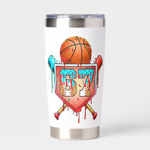 Baseball Basketball Jersey Number 67 Drip Sports Insulated Tumbler