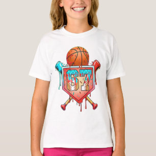 Baseball Basketball Jersey Number 67 Drip Sports T-Shirt