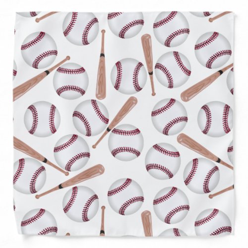 Baseball bat pattern bandana