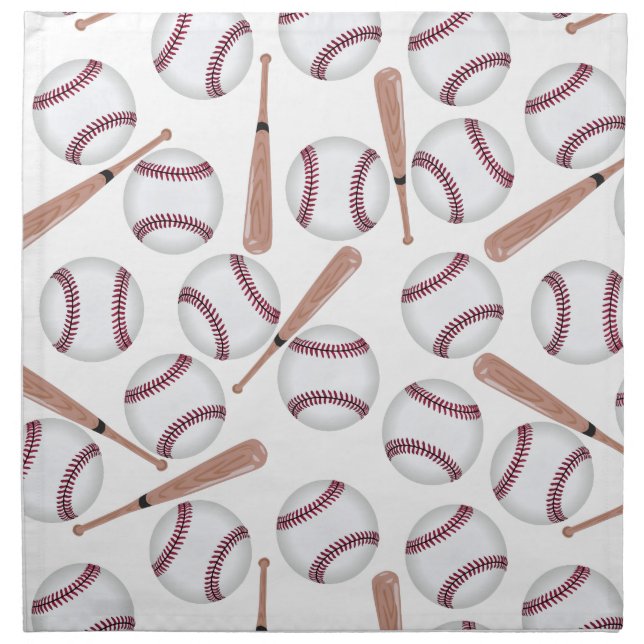 Baseball bat pattern cloth napkin (Front)