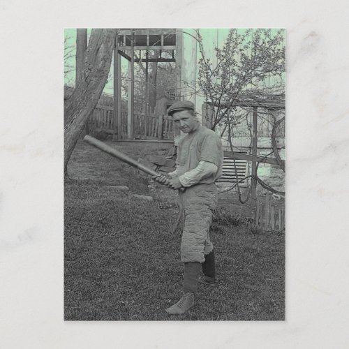 Baseball Bat Photography Vintage Fathers Day Postcard