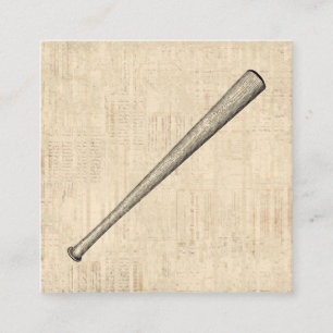 Baseball Bat Sports Art Design Enclosure Card