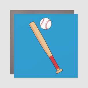 Baseball Bat with Ball Car Magnet