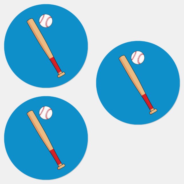 Baseball Bat with Ball Labels (Group)