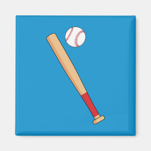 Baseball Bat with Ball Magnet