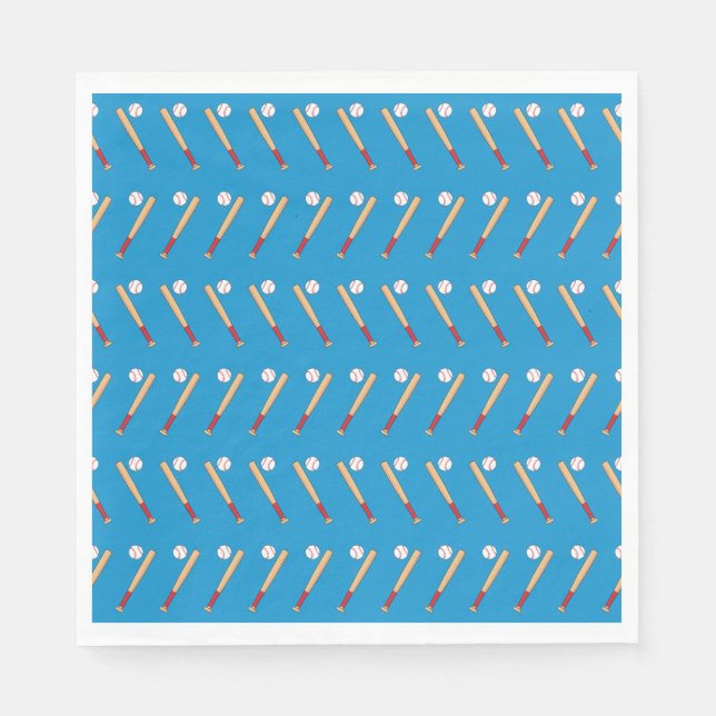 Baseball Bat with Ball Pattern Napkins (Front)