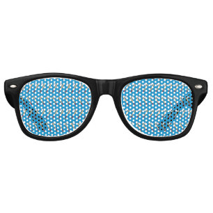 Baseball Bat with Ball Pattern Retro Sunglasses
