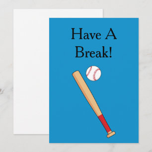 Baseball Bat with Ball Personalize Holiday Card