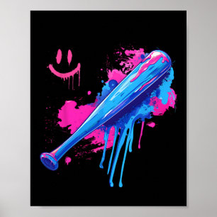 Baseball Bat With Sprinkles Drip For Men Boys 1 Poster