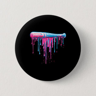 Baseball Bat With Sprinkles Drip For Men Boys  Button