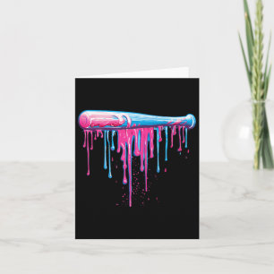 Baseball Bat With Sprinkles Drip For Men Boys Card