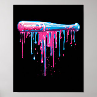 Baseball Bat With Sprinkles Drip For Men Boys Poster