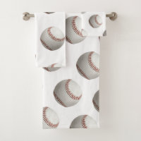 Baseball bath towel set
