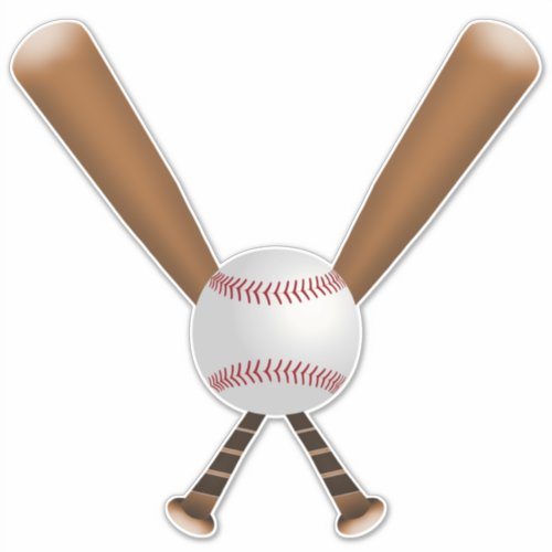 Baseball Bats  Ball Sticker