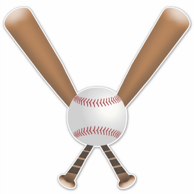 Baseball Bats & Ball Sticker (Front)