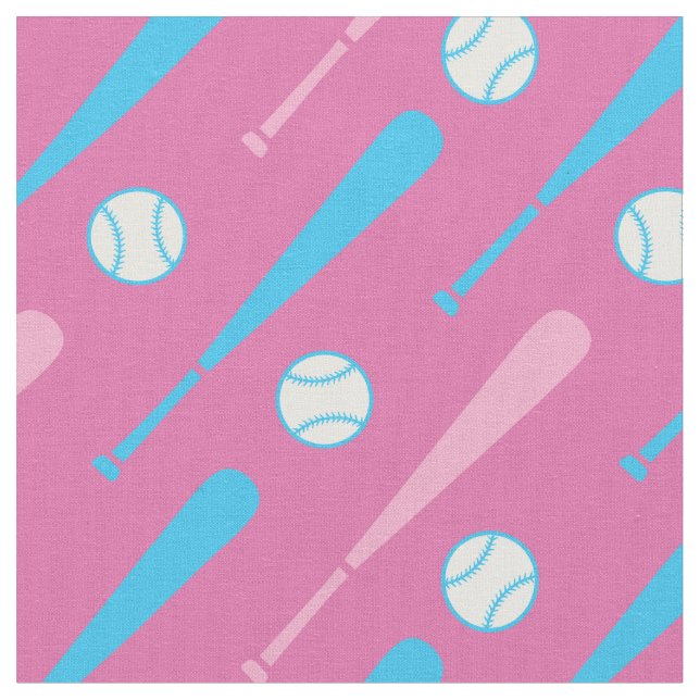Baseball bats pink and pastel blue fabric (Close Up)