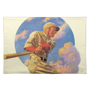 Baseball Batter Cloth Placemat