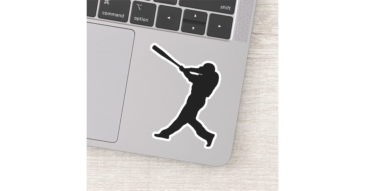 Baseball Batter Custom-Cut Sticker | Zazzle