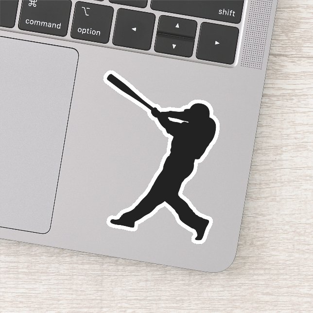 Baseball Batter Custom-Cut Sticker (Detail)