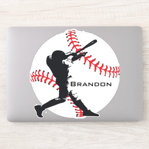 Baseball Batter Design Contour Sticker