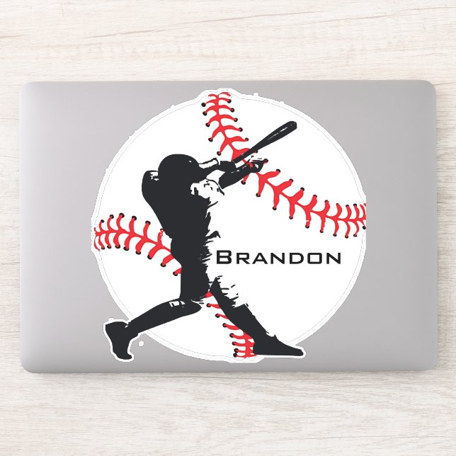 Baseball Batter Design Contour Sticker (Computer)