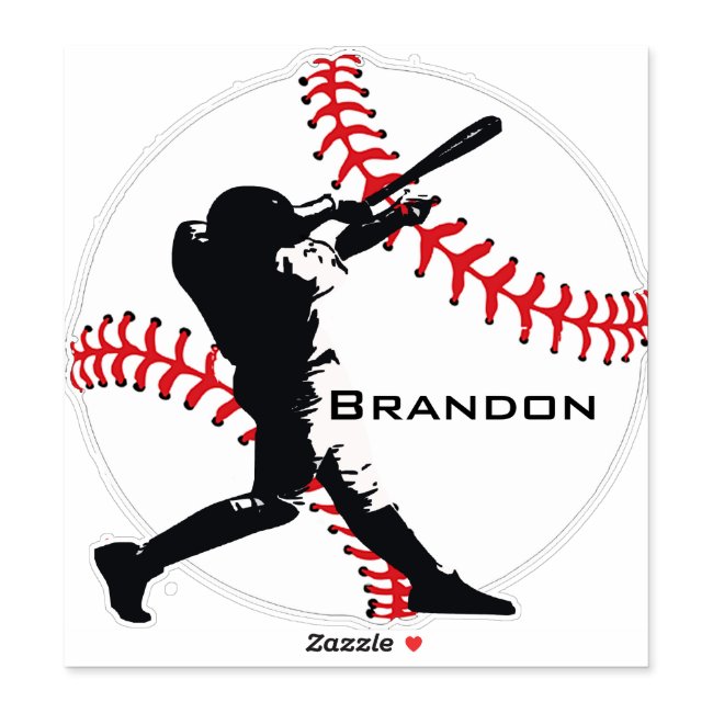 Baseball Batter Design Contour Sticker