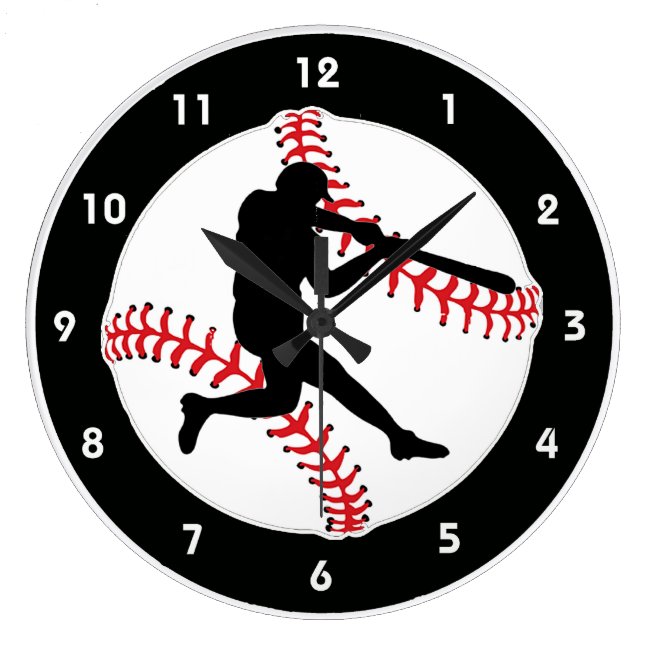 Baseball Batter Design Wall Clock