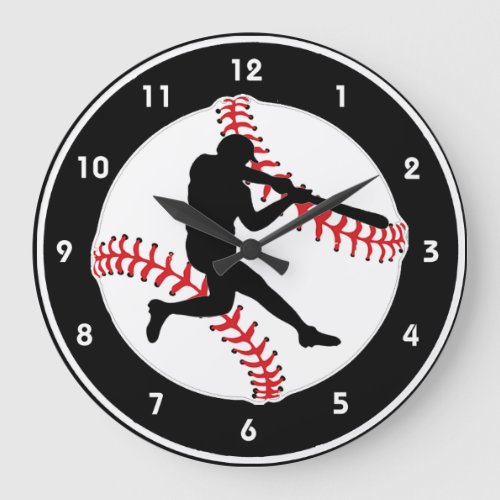 Baseball Batter Design Wall Clock