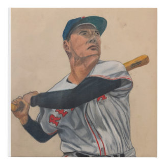 Baseball Batter Faux Canvas Print