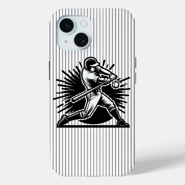 Baseball Batter IPhone 15 Case (Back)