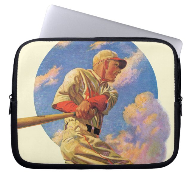 Baseball Batter Laptop Sleeve (Front)