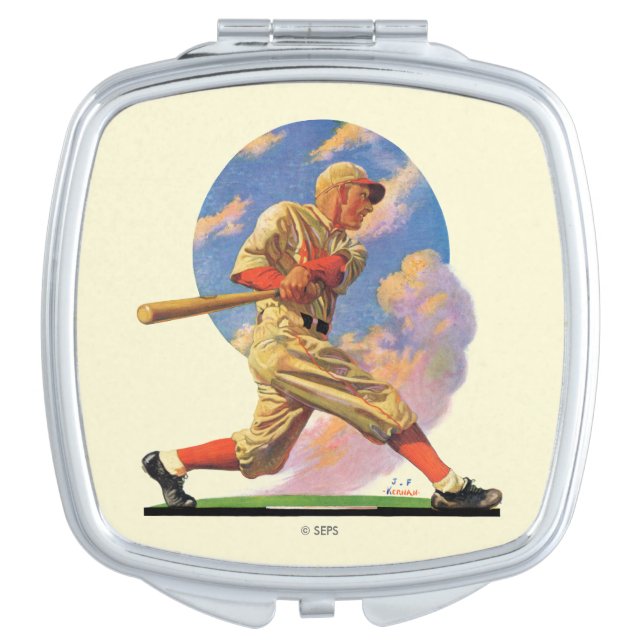 Baseball Batter Mirror For Makeup (Front)
