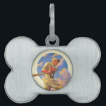 Baseball Batter Pet Tag<br><div class="desc">Artist: J.F. Kernan | A baseball player swinging bat</div>