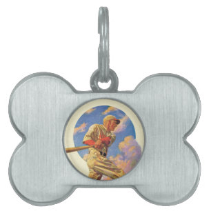 Baseball Batter Pet Tag