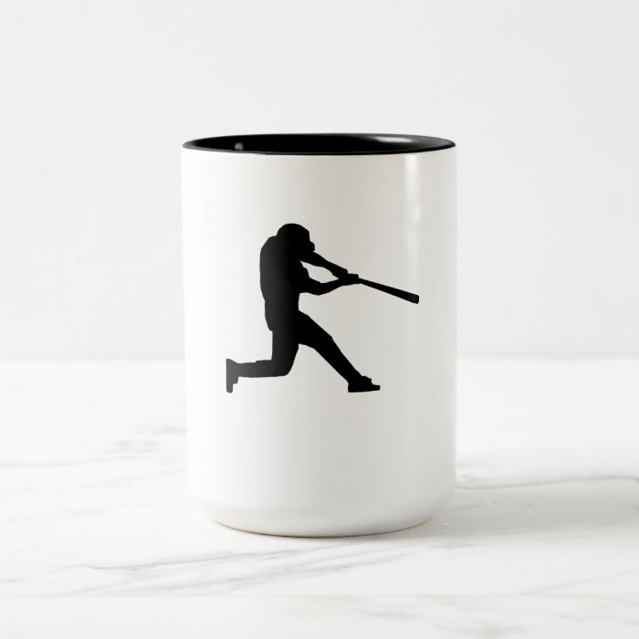 Baseball Batter Silhouette Mugs