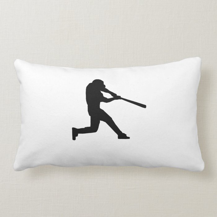 Baseball Batter Silhouette Pillows