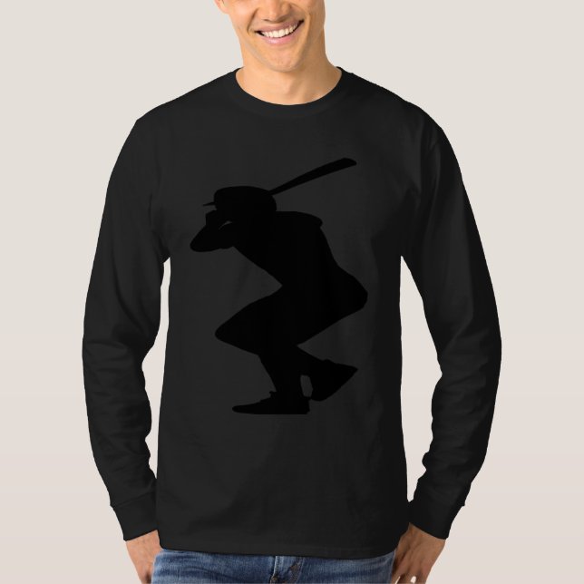 Baseball Batter Silhouette T-Shirt (Front)