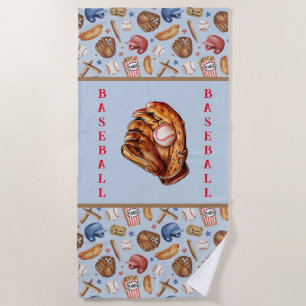 Baseball beach towel