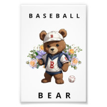 Baseball Bear - Cute Sports Nursery Animal Design