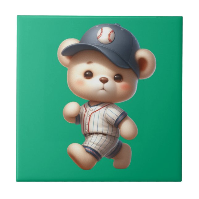 Baseball Bears 1 Ceramic Tile (Front)