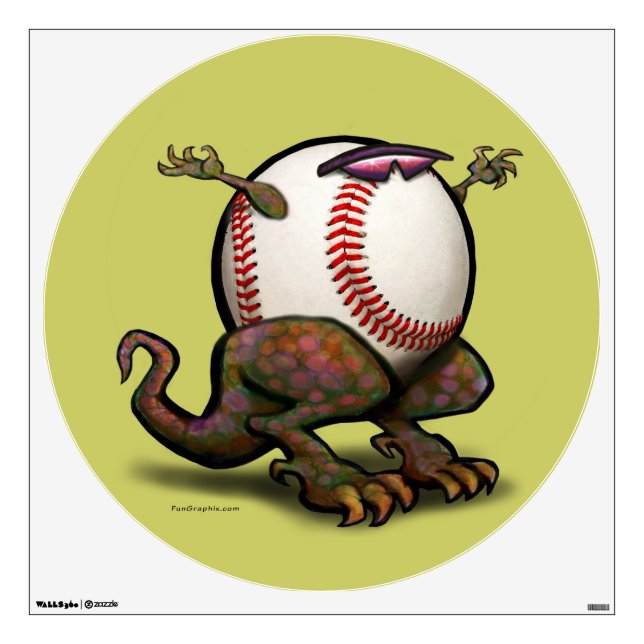 Baseball Beasty Wall Sticker (Front)