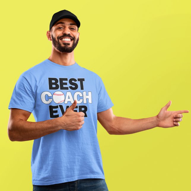 Baseball BEST COACH EVER Men's Sports Team Coach's T-Shirt (Creator Uploaded)