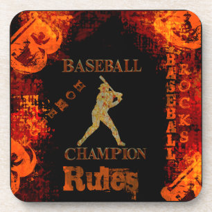 Baseball beverage coaster